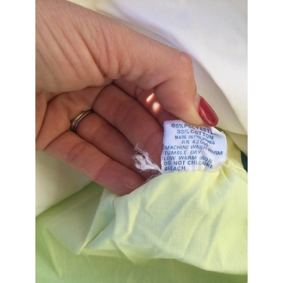 Vintage sweet talk baby girl romper size 18 mo month yellow white button overall - Picture 8 of 11